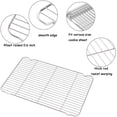 thumbnail image 2 of Cooling Rack Set of 3, Baking Rack Stainless Steel Wire Rack for Baking Cooking Roasting Grilling Cooling, 15” x 11” x 0.5” Wire Racks, Fit Various Size Cookie Sheets Oven, 2 of 4
