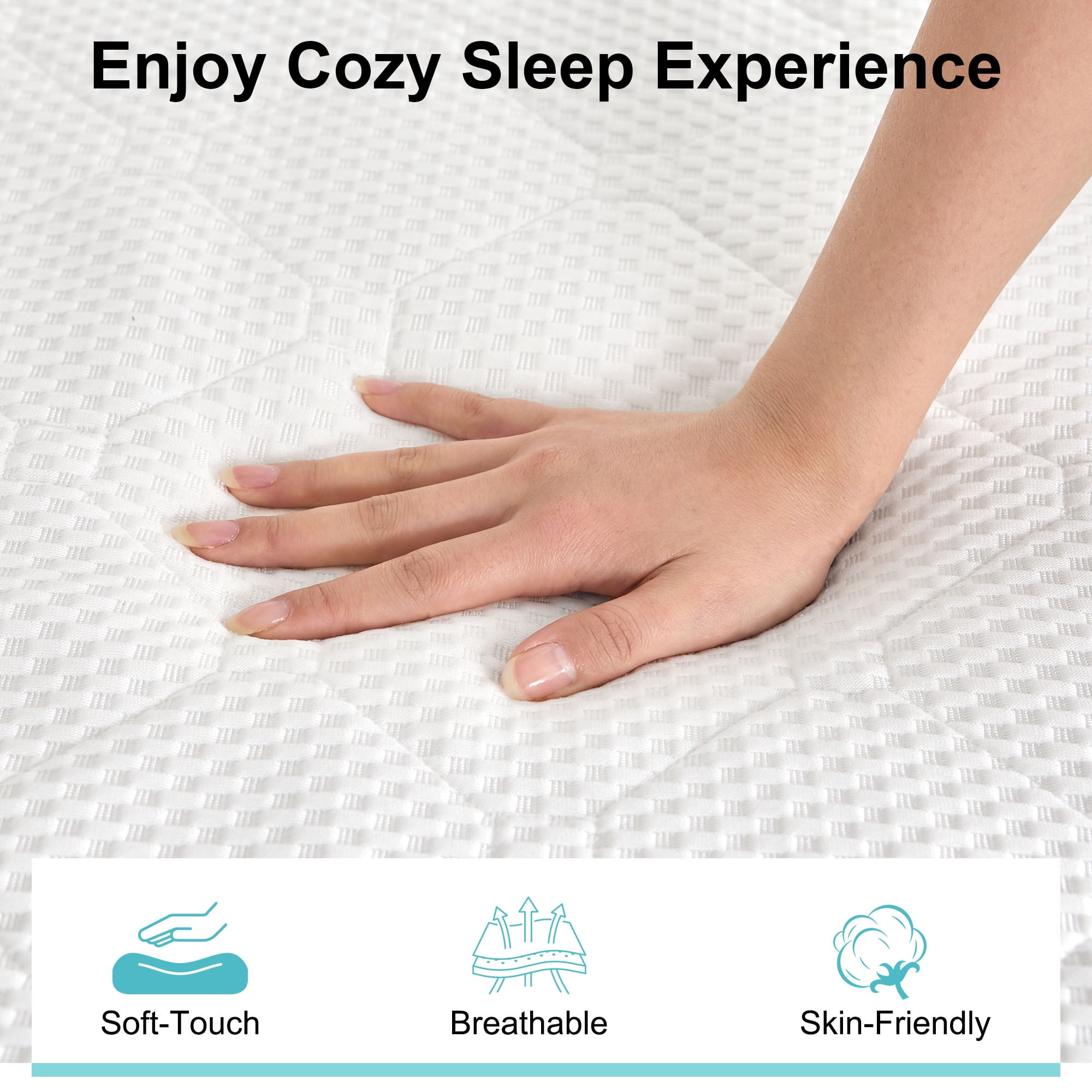 12 Inch King Size Medium Firm Mattress, with Gel Memory Foam for Cooling Night Sleep Pressure Relief & Comfort Sleep, CertiPUR-US Certified