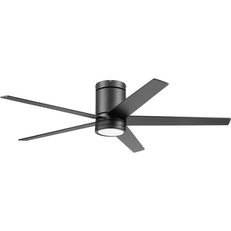 

DONFU Ceiling Fans Graceshire 52 Inch Contemporary Ceiling Fan with Color Changing LED Light Remote Control Flush Mount 5 Dual Finish Blades Reversible Airflow - 51859-01 (Matte Black)