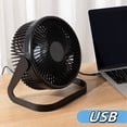 thumbnail image 2 of Topboutique USB Desk Fan,Mini Personal Fan,5 inch Portable Fan,Head Rotation Adjustable Fans,Small Cooling Fans,Table Fan for Office,Home,Dorm,Travel,Camping,USB Powered ONLY (No Battery),Black, 2 of 5