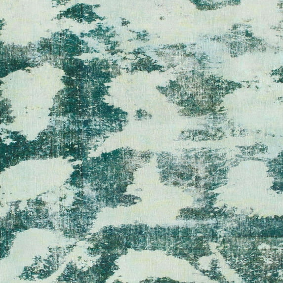 Ahgly Company Indoor Square Abstract Mint Green Abstract Area Rugs, 6' Square