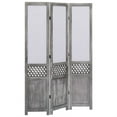 thumbnail image 3 of vidaXL 3-Panel Room Divider Gray 41.3"x64.7" Fabric, 3 of 3