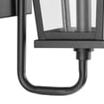 thumbnail image 4 of Progress Lighting Richmond Hill 1-Light Outdoor Wall Lantern in Textured Black, Clear Glass Panels, 4 of 9