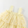 thumbnail image 6 of YDFCWXW Girls Toddler Tutu Dress, Soft Daisy Flower Print Princess Party Dresses (Yellow, 1-2 Years), 6 of 9