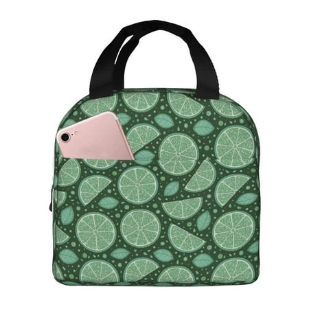 Insulated Lunch Bag for Women Men - Cute Lime Green Leakproof Cooler Lunch Box for Women Men  Lunch Tote Bags for Work School Picnic Travel