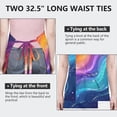 thumbnail image 6 of Rainbow Tie Dye Wave Pattern Apron-Garden Aprons for Women with Pockets-Cotton Linen Waterproof Kitchen Cooking Gardening Aprons Adjustable for Kitchen,Cooking,BBQ and Salon 33x27 Inch, 6 of 7