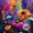 FloralBouquet, variant on Abstract Geometric Texture Canvas Print, Wall Art for Living Room Bedroom Office Hallway Dining Room Studio