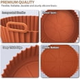 thumbnail image 2 of Air Fryer Silicone Liners Set of 2, Reusable & Non-Stick – Fits 3-5 Qt Air Fryers, Compatible with Ninja, Top 8" Bottom 6.8", 2 of 7