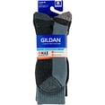 thumbnail image 2 of Gildan Men's Ultra Cotton Crew Socks Assorted, 3 Pack, 2 of 6