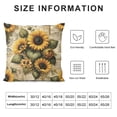 thumbnail image 5 of GOSMITH  Throw Pillow Cover Vintage Sunflowers Yellow Floral Green Leaf Rustic Wood Antique Wall Grunge Art Decor Lumbar Pillow Case Cushion for Sofa Couch Bed  White, 5 of 5