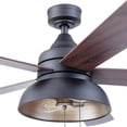 thumbnail image 2 of Prominence Home 51659-45 Brightondale 52 in. Industrial Style Indoor Outdoor LED Ceiling Fan with Light - Matte Black, 2 of 7