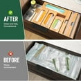 thumbnail image 6 of Individual Storage Bag Organizer for Kitchen Drawer, Bamboo with Foil and Plastic Wrap Organizer for Kitchen Organizers and Storage, for Gallon, Quart, Sandwich, Snack, 6 of 7