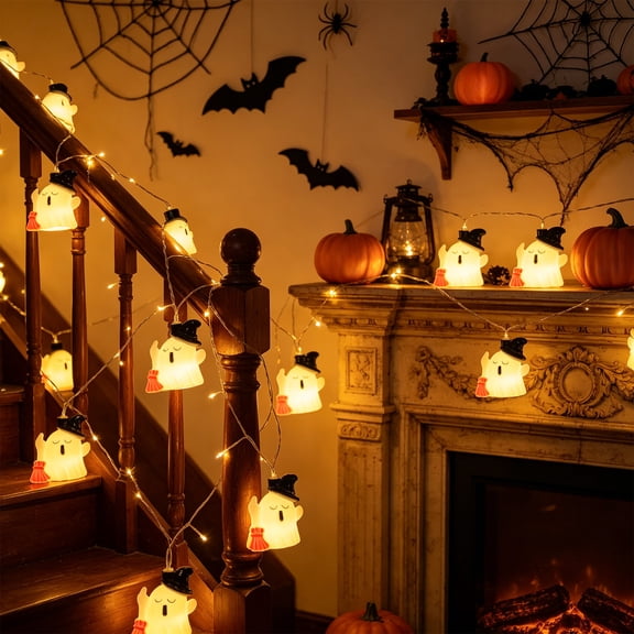 Halloween String Lights Mixed 59in LED Battery Operated for Patio Room Decor by OVFUIZ