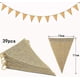 thumbnail image 3 of Banderín con cadena, tela de lino, cuerda de cáñamo, decoración triangular, juego de banderas de 13x17cm para fiesta de cumpleaños y boda, 3 of 5