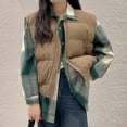 thumbnail image 5 of Dxzfnsa Womens Flannel Jacket Long Plaid Shacket Casual Snap Button Tartan Trench Coat Long Sleeve Shirts with Pockets Womens Fall Clothes ,Green-Free Size, 5 of 5