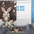 thumbnail image 2 of Coolnut Easter Cute Rabbit Bath Curtain Rugs Sets 2 Pcs, Bathroom Theme Set with Shower Curtain and Non-Slip Carpet -12 Hooks-60X72in443 Home Decor, 2 of 7