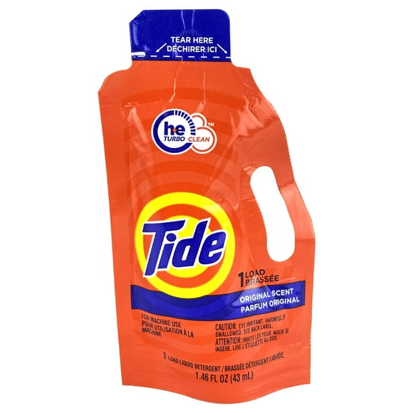 Tide Ultra Concentrated Laundry Detergent and Washing Soap, Travel Size, 1.6 oz