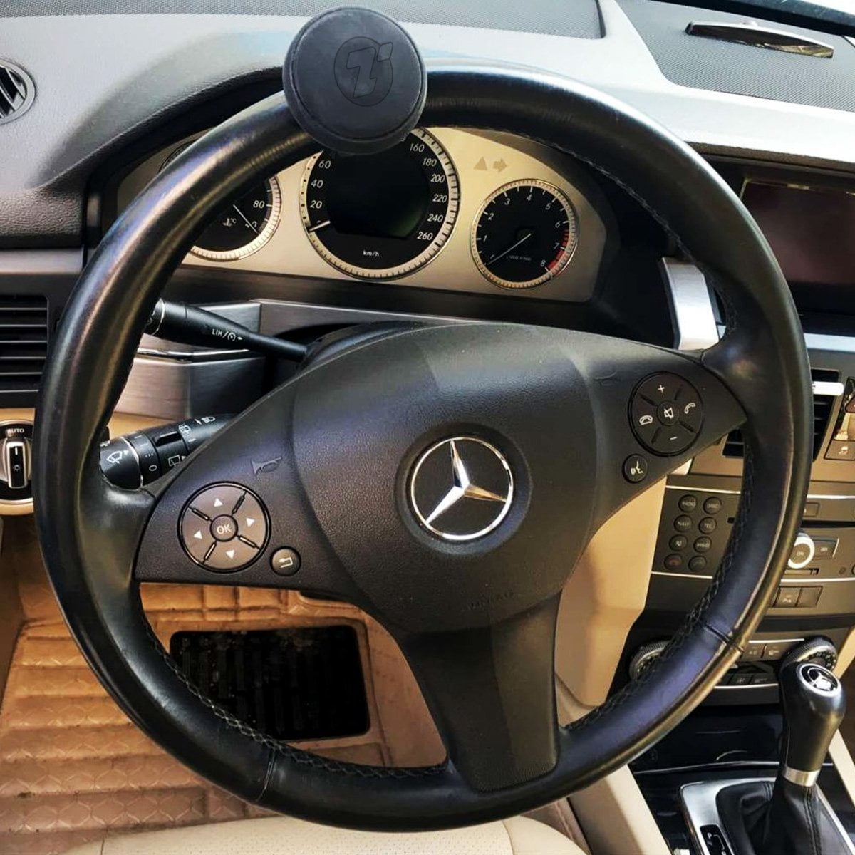 Car Steering Wheel Spinner Black- Zone 