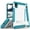 White/Turquoise, variant on Case for iPhone XR, Black Tri-Shield Rugged Cover [with Metal Kickstand + Wrist Strap Lanyard] for Apple iPhone XR (2018) (Size 6.1" model) (10R)
