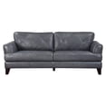 thumbnail image 3 of Lexicon Thierry 19" Modern Plywood and Leather Sofa in Gray Finish, 3 of 7