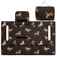 thumbnail image 5 of Whosucclay Horse Pattern Golf Cart Seat Blanket, 4 Pockets Cushion Cover for EZGO TXT RXV 2-Seater, 51.18 x 30.3 inches, 5 of 9