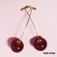thumbnail image 4 of Pendientes distintivos para mujer, frescos, exagerados, divertidos, lindos, fruta, cereza, largos, súper dulces, 4 of 5