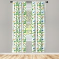 thumbnail image 3 of Ambesonne Flower Curtains, Ladybugs on Chamomiles, Pair of 28"x95", White Green, 3 of 5