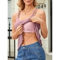 thumbnail image 4 of Charmo Women's Summer Spaghetti Tank Top Blouse Basic Tops Scoop Neck Undershirts Built-in Bra, 4 of 6