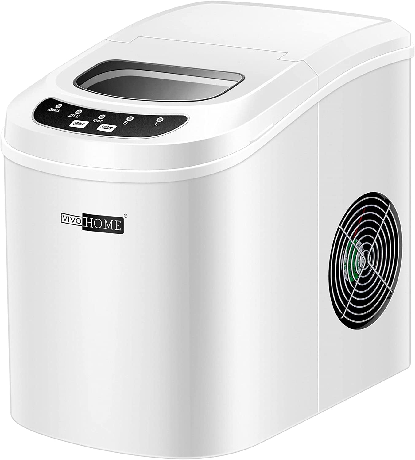VIVOHOME Portable Compact Electric Ice Maker Machine, 26lbs/day White