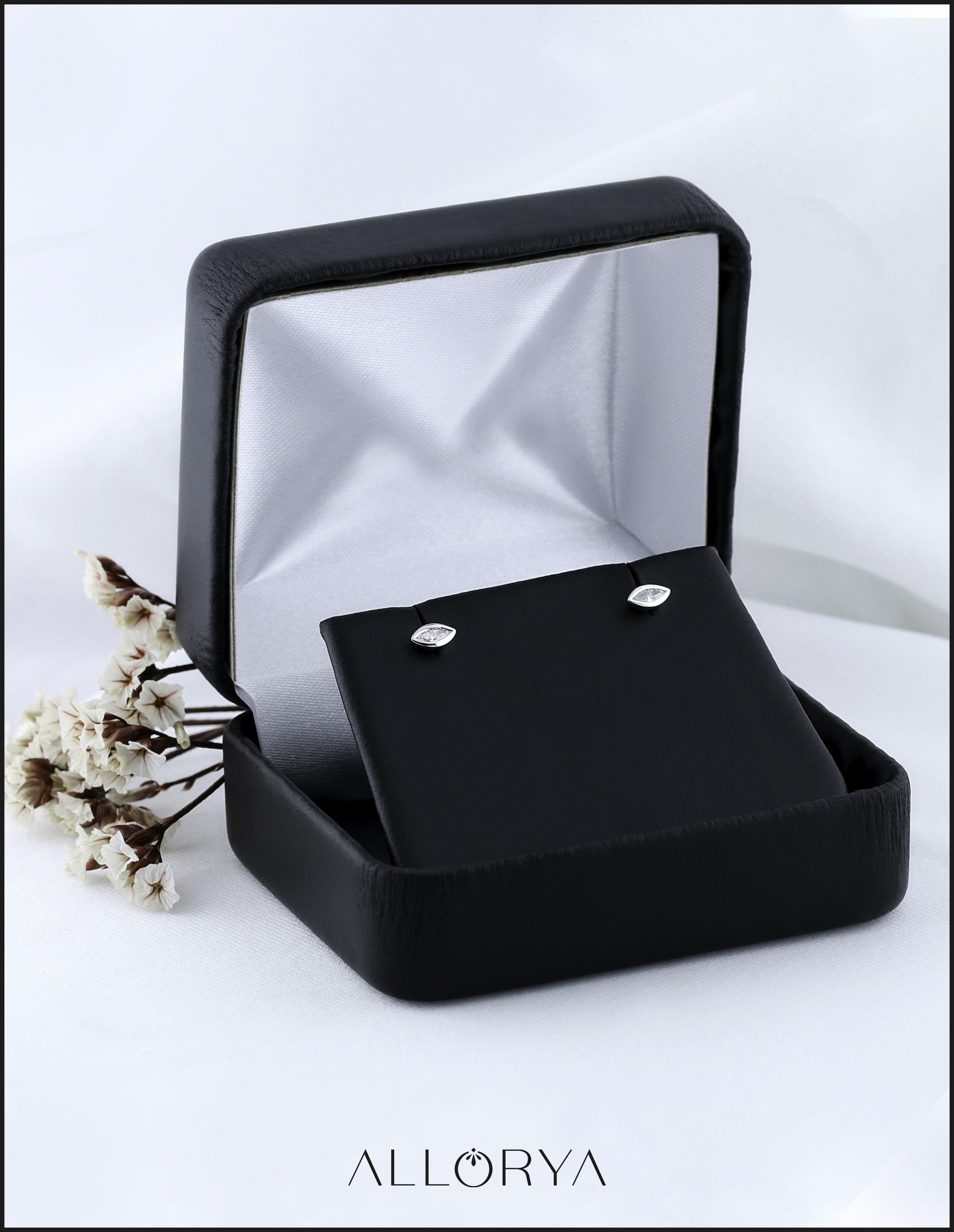 Dazzlingrock Collection 0.25 Carat Marquise Lab Grown White Diamond Bezel Set Solitaire Classic Stud Earrings for Her in 925 Sterling Silver in Screw Back