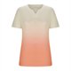 thumbnail image 2 of Mujeres Tops Casual V-Cuello Impreso Oversized Mangas Cortas Camiseta Top, Poliéster Verano Primavera, 2 of 6