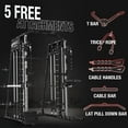 thumbnail image 5 of Mikolo Smith Machine, All-in-One Power Rack Cage with Adjustable Cable Crossover, Vertical Leg Press and Smith Bar with 1500 lbs Capacity Barbell Combo, 5 of 11