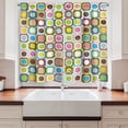 thumbnail image 2 of Ambesonne Colorful Kitchen Curtains, Cubes Inner Circles, 55"x39", Multicolor, 2 of 3
