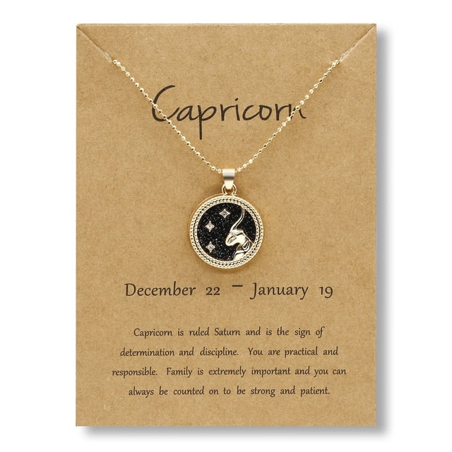 WREESH Chaîne de Pièces Dorée Jour et Nuit Collier des Douze Constellations Collier pour Couple