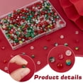 thumbnail image 4 of 500Pcs 5 Colors Transparent Spray Painted Glass Beads Round for Christmas Mixed Color 6mm Hole: 1.3~1.6mm 100Pcs/color, 4 of 6