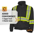 thumbnail image 4 of Pioneer Hi Vis Safety Black Hoodie - Zip-Up Style with Reflective Tape - Detachable Hood - Class 1, 4 of 9
