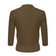 thumbnail image 3 of Doublju Women's 3/4 Sleeve Open Front Cropped Cardigan Sweaters (Plus Size Available), 3 of 4