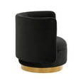 thumbnail image 4 of TOV Furniture Remy Black Velvet Swivel Chair, 4 of 13