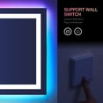 thumbnail image 3 of Vanity Trident  Rainbow LED Mirror with Touch ON/Off Dimmer & Fog Free Function 55X30 55X30, 3 of 5