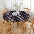 thumbnail image 3 of Black Pink Unicorn Pattern Round Fitted Tablecloth with Elastic Edge,Dining Table Cover Waterproof,Outdoor Round Tablecloth for Camping,Dining,Indoor and Outdoor, 3 of 7