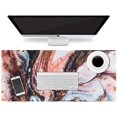 thumbnail image 1 of Desk Pad, Office Desk Mat 31.5" ×15.7" Extended Large Gaming Durable Computer Water Resistant Writing Pads with Non-Slip Rubber Base for Home Office (White&Gold Marble), 1 of 7