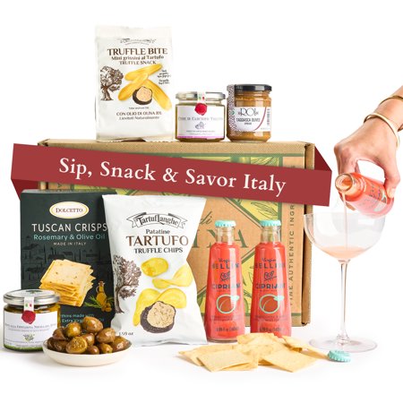 Mercato di Bellina Apertivo Italian Gift Basket for Family Friends Co-Workers Loved Ones and Clients Happy Hour Italian Food Gift for Birthday Congratulations and Get Well Soon Care Package