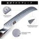 thumbnail image 3 of Cuchillo para trinchar HOSHANHO, 30 cm, de acero con alto contenido de carbono japonés, 3 of 7