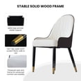 thumbnail image 6 of Dining Chairs Set of 2, Upholstered PU Leather Dining Room Chairs with Metal Legs and Thick Cushioned Seat, Modern Kitchen Chairs for Dining Table Apartment, White Chairs, 6 of 9
