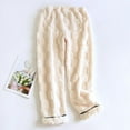 thumbnail image 2 of HAiming Maternity Fleece Pajama Pants Sleepwear Pants Pregnancy Clothes Soft Fuzzy Warm Pjs Bottoms, 2 of 8