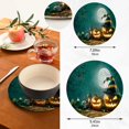 thumbnail image 3 of GZHJMY 2PCS Halloween Pumpkin Head Jack Trivets Pot Holders Set and Placemats Set, Hot Pads, Table Mats for Cooking and Baking, Cotton Braided Hot Pads, 7.09"+9.45", 3 of 7