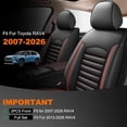 thumbnail image 3 of DIKSOAKR Car Seat Covers Full Set for Toyota RAV4 2013-2025 2026 Waterproof Leather Automotive Seat Covers Carseat Protector Compatible Airbag Beige,Full Set(2 Row 5 Seats), 3 of 10