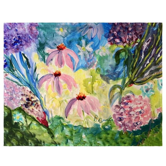 Betsy Drake PM1391 14 x 18 in. Pink Garden Place Mat - Set of 4