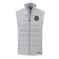 thumbnail image 2 of Men's-Cutter & Buck  Gray Philadelphia Union Evoke Hybrid Eco Softshell Recycled Full-Zip Vest, 2 of 3