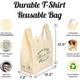thumbnail image 2 of 300 Pack Reusable Thank You Eco-Friendly Grocery T-Shirt Shopping Bags 21.5”x12.2”x7.2” Durable, Recyclable Shopping Bags Washable, Foldable, Portable Tote Bags Bulk, 2 of 7